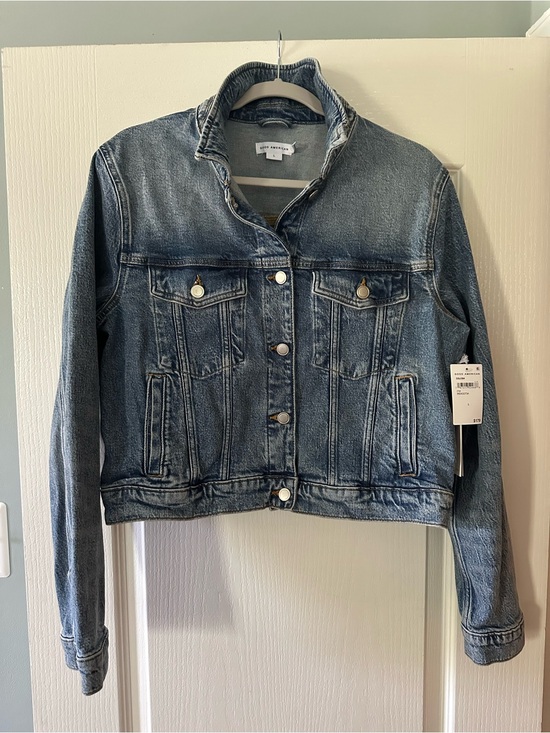 Good American Jackets & Blazers - Good American Distressed Light Blue Denim Jacket NWT SIZE LARGE